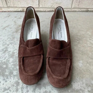 Stephane Kelian Brown Suede Wedges Size 7.5